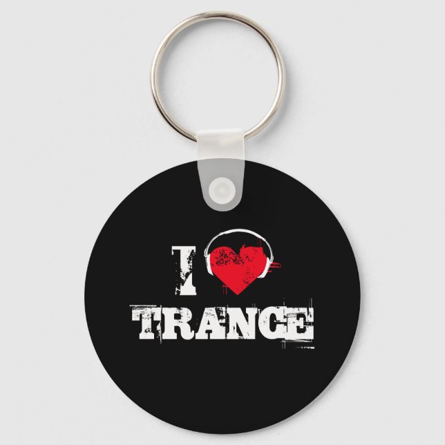 I LIEBE TRANCE SCHLÜSSELANHÄNGER (Vorderseite)