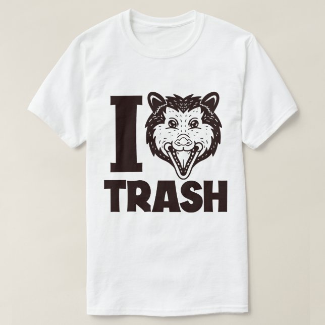I Liebe Trash Possum T-Shirt (Design vorne)