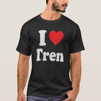 I Liebe Tren Distressed Retro Vintag Design_3 T-Shirt
