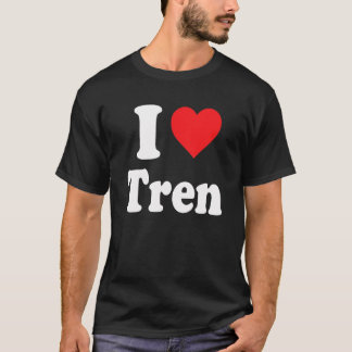 I Liebe Tren Distressed Retro Vintag Design_4 T-Shirt