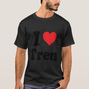 I Liebe Tren erschüttert Retro Vintag Design T-Shirt
