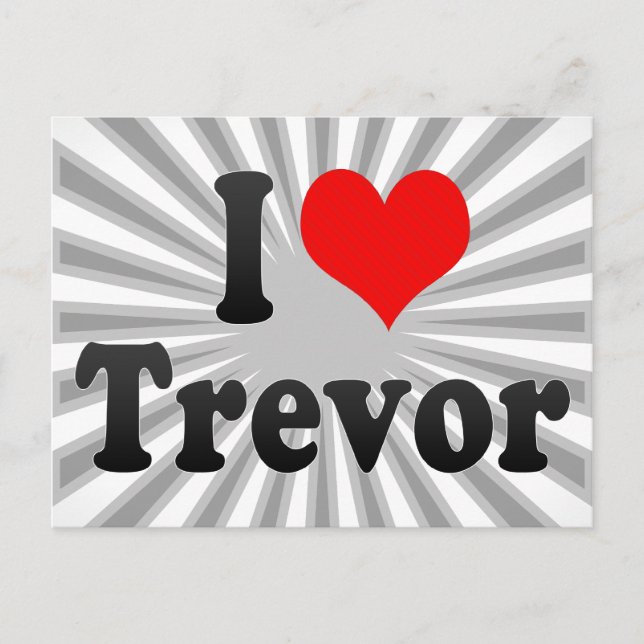 I Liebe Trevor Postkarte (Vorderseite)