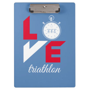 I Liebe Triathlon Klemmbrett