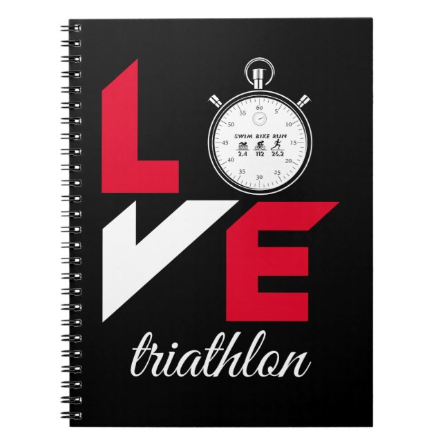 I Liebe Triathlon Notizblock (Vorderseite)