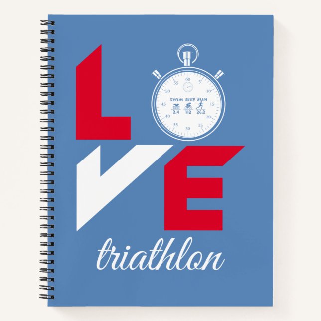 I Liebe Triathlon Notizbuch (Vorderseite)
