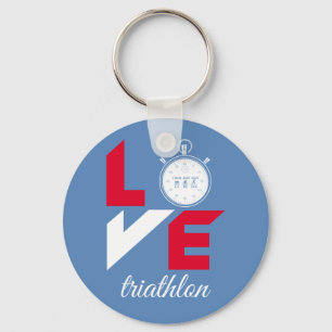I Liebe Triathlon Schlüsselanhänger