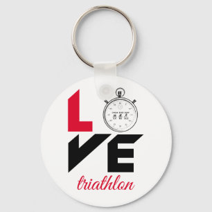 I Liebe Triathlon Schlüsselanhänger
