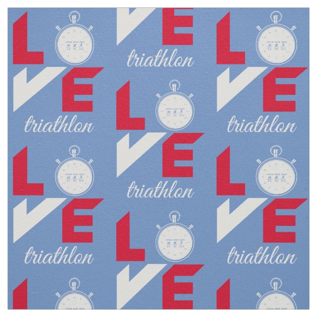 I Liebe Triathlon Stoff (Muster)