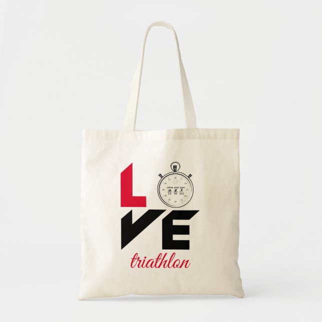 I Liebe Triathlon Tragetasche (Vorne)