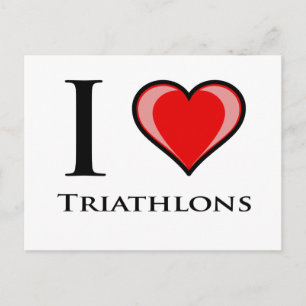 I Liebe Triathlons Postkarte