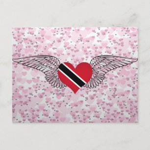 I Liebe Trinidad und Tobago - Flügel Postkarte