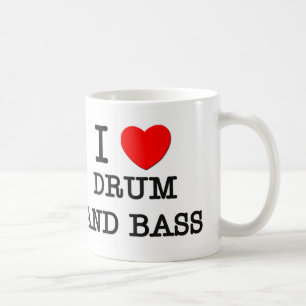 I Liebe-Trommel und Baß Kaffeetasse