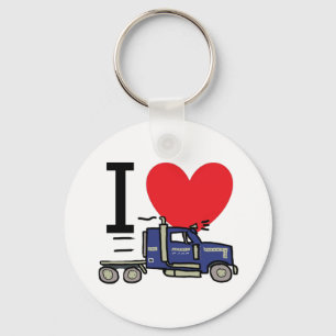I Liebe Trucking Schlüsselanhänger
