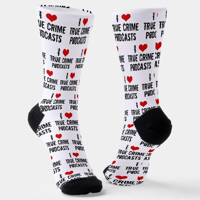 I Liebe True Crime Podcasts Funny Socken (Gewinkelt)