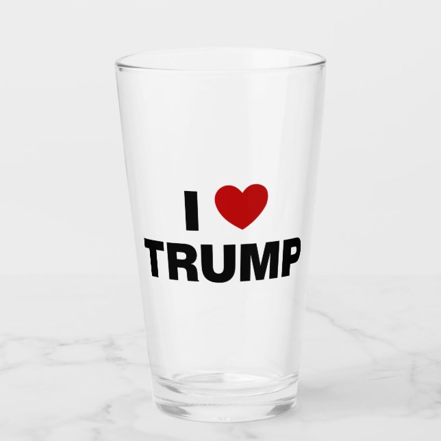 I Liebe Trump Glas (Vorderseite)