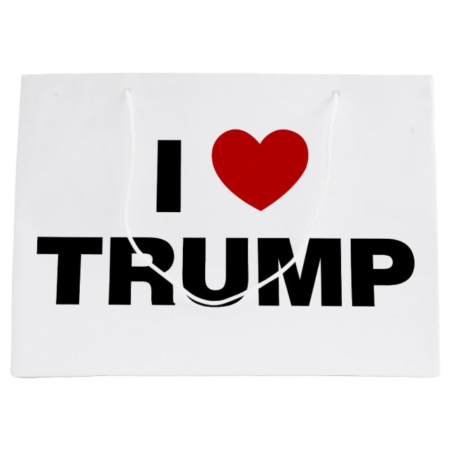 I Liebe Trump Große Geschenktüte (Vorderseite)
