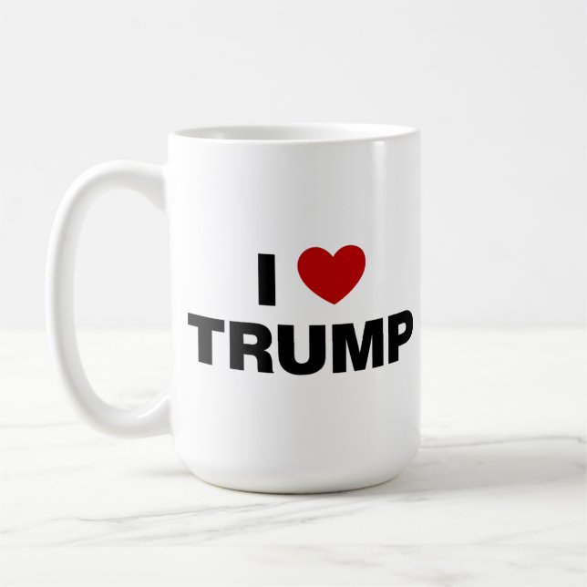 I Liebe Trump Kaffeetasse (Links)