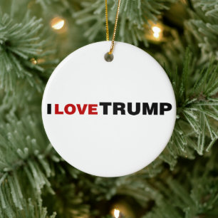 I Liebe Trump Keramik Ornament