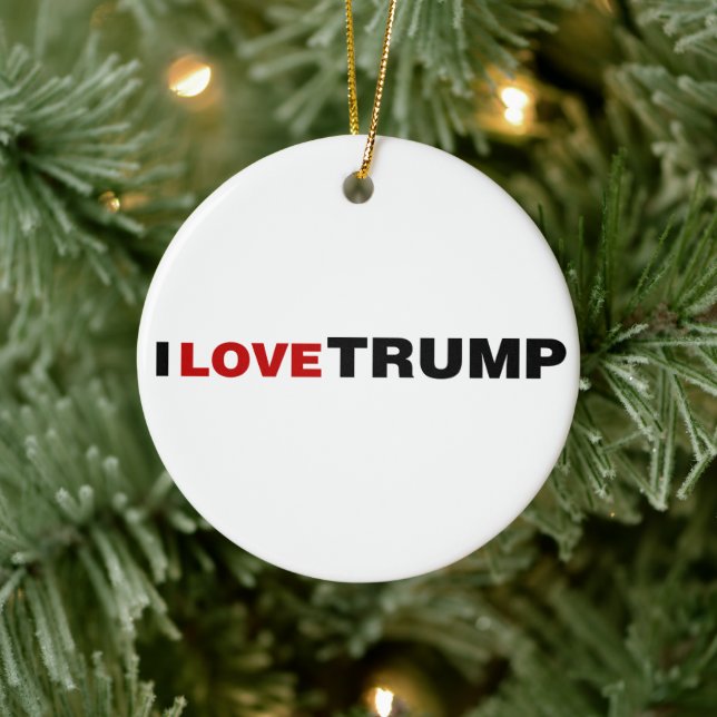I Liebe Trump Keramik Ornament (Baum)