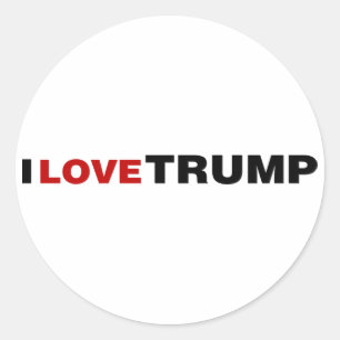 I Liebe Trump Runder Aufkleber
