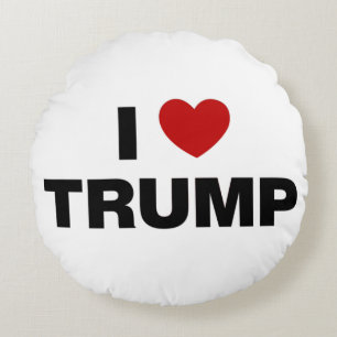 I Liebe Trump Rundes Kissen