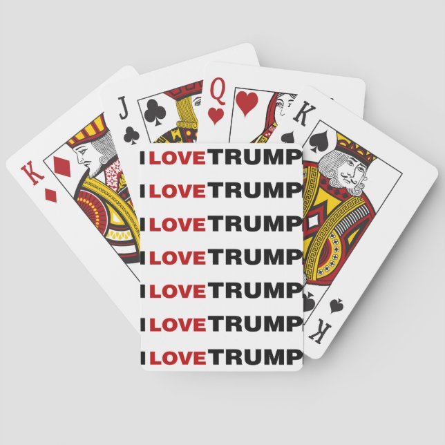 I Liebe Trump Spielkarten (Rückseite)