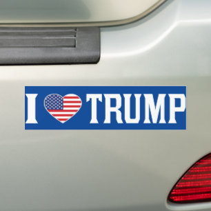 I Liebe Trump US Flag Pro-Trump Autoaufkleber