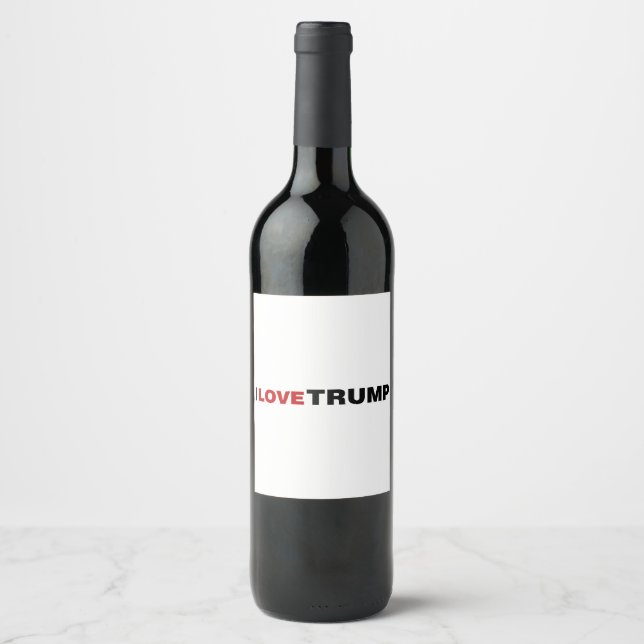 I Liebe Trump Weinetikett (Vorderseite)