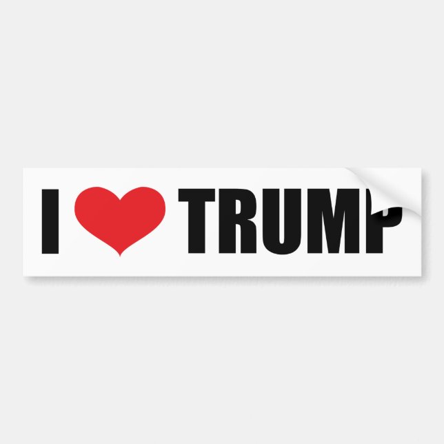 I Liebe-Trumpf-Autoaufkleber Autoaufkleber (Vorne)