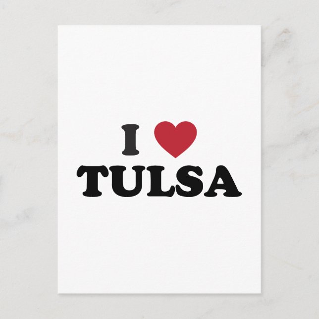 I Liebe Tulsa Oklahoma Postkarte (Vorderseite)