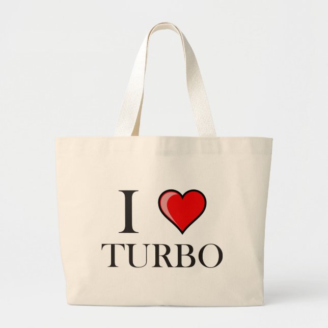 I Liebe Turbo Jumbo Stoffbeutel (Vorne)