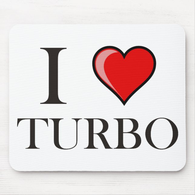 I Liebe Turbo Mousepad (Vorne)
