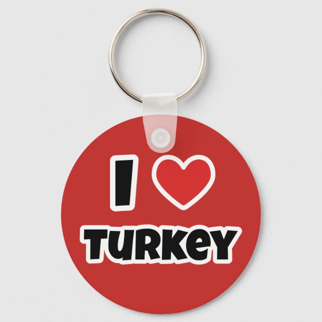 I Liebe Türkei Schlüsselanhänger (Vorderseite)