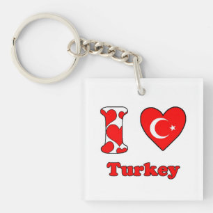 I Liebe Türkei Schlüsselanhänger