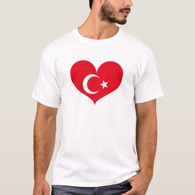I Liebe Turkiye Flag T-Shirt (Vorderseite)