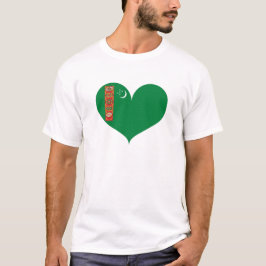 I Liebe Turkmenistans Flagge T-Shirt