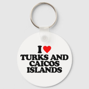 I LIEBE TURKS AND CAICOS ISLANDS SCHLÜSSELANHÄNGER