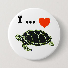 I Liebe Turtles Button
