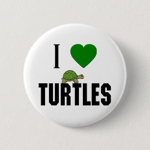 I Liebe Turtles Button