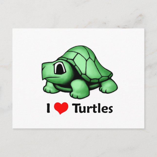 I Liebe Turtles Postkarte (Vorderseite)