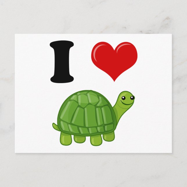 I Liebe Turtles Postkarte (Vorderseite)