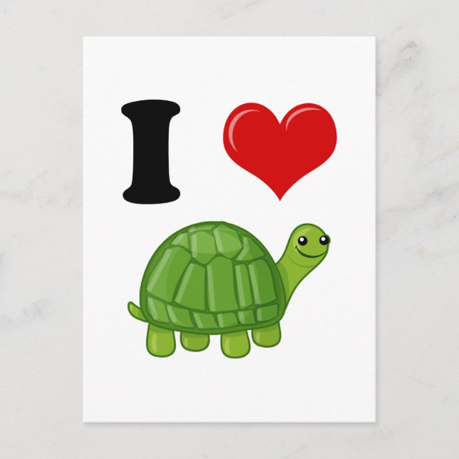 I Liebe Turtles Postkarte (Vorderseite)