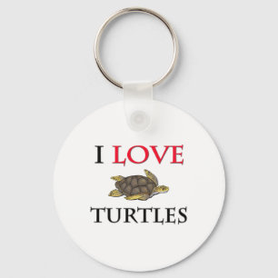 I Liebe Turtles Schlüsselanhänger