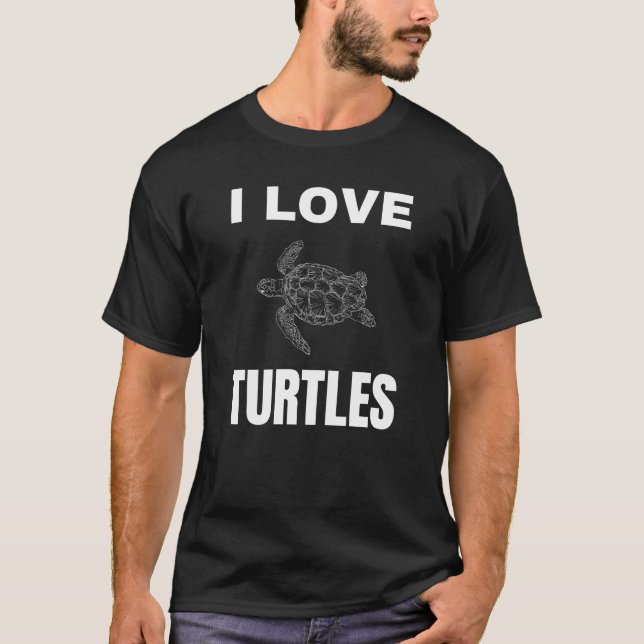 I Liebe Turtles T-Shirt (Vorderseite)