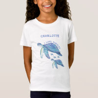 I LIEBE TURTLES Turquoise Kinderspass