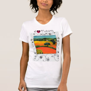 I LIEBE TUSKAN, SONNENBLUMEN UND ORANGE FELDER T-Shirt