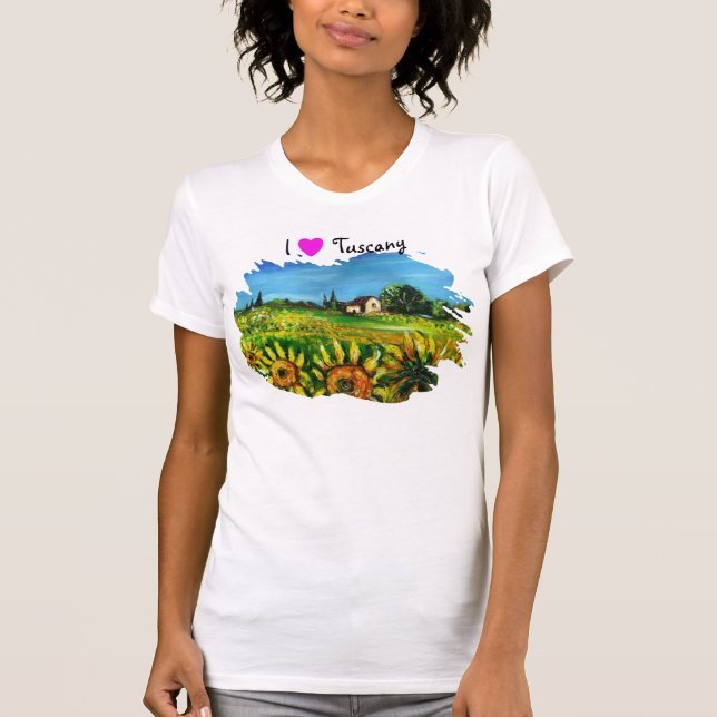 I LIEBE TUSKAN UND SONNENBLUMEN T-Shirt (Vorderseite)
