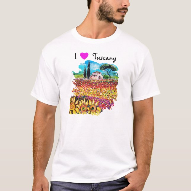 I LIEBE TUSKAN UND SONNENBLUMEN T-Shirt (Vorderseite)