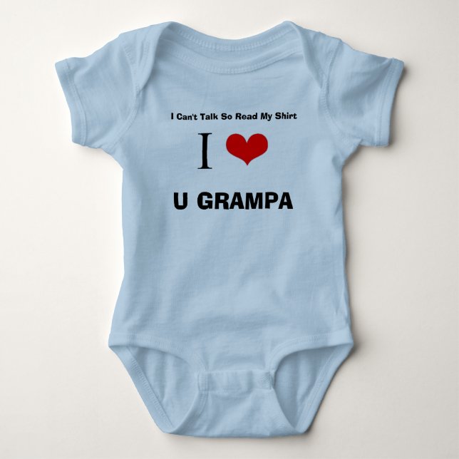 I Liebe U Grampa Baby Strampler (Vorderseite)