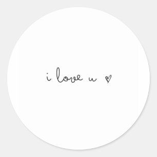 i Liebe u kleiner Aufkleber